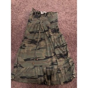 Camo print mini dress